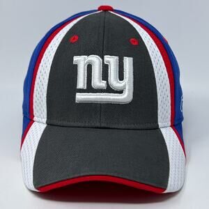 New York NY Giants Hat Baseball Cap NFL Football Reebok Blue Flex Fitted OSFA